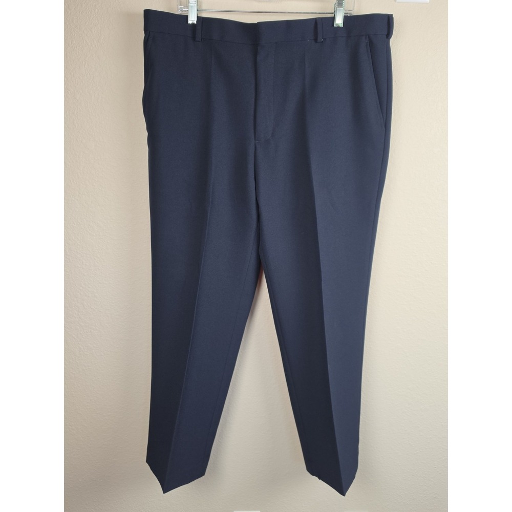 David Taylor Collection Flexslax II Pants Men 42x29 Navy Blue dress pants
